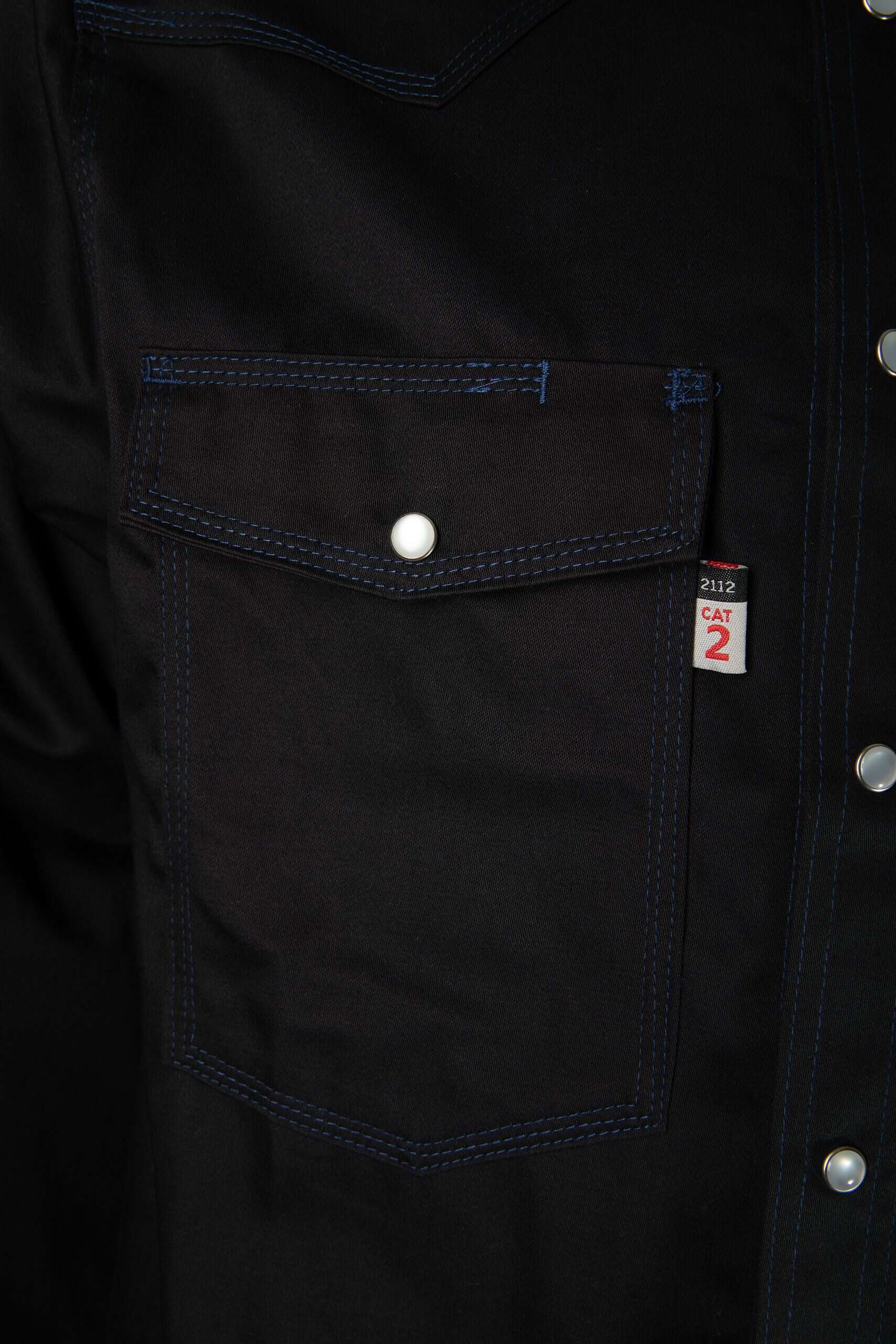 CAT2 FR Welding Shirt – Blue Stitching – NFPA 2112 Certified Workwear
