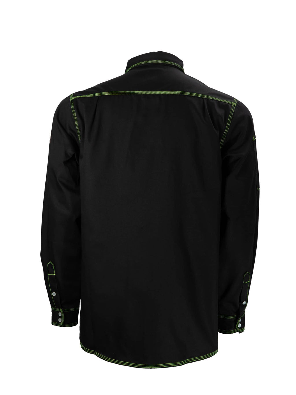 CAT2 FR Welding Shirt – Lime Green Stitching – NFPA 2112 Certified Workwear