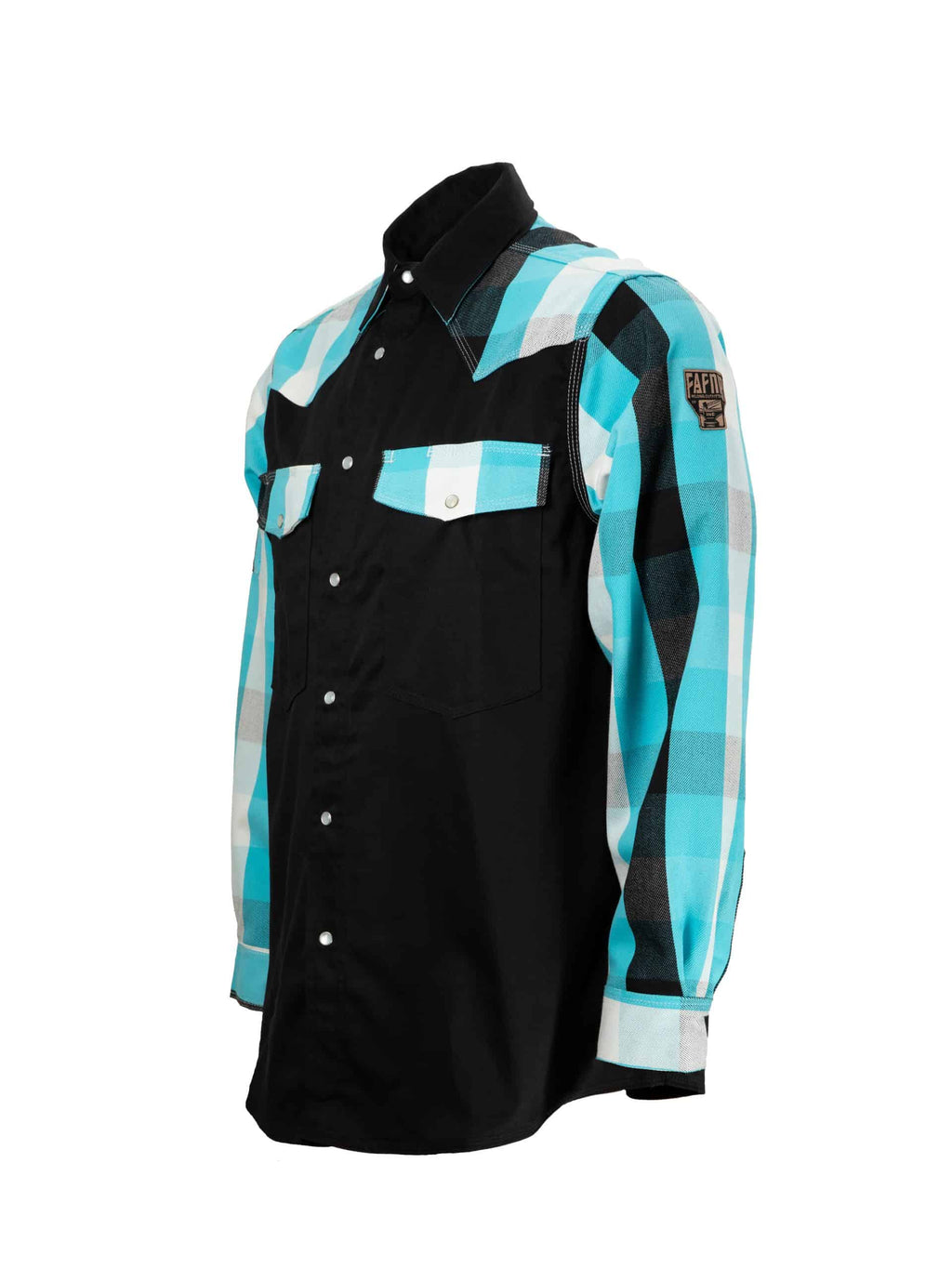 CAT2 FR Welding Shirt – 'Berta Blues – NFPA 2112 Certified Workwear