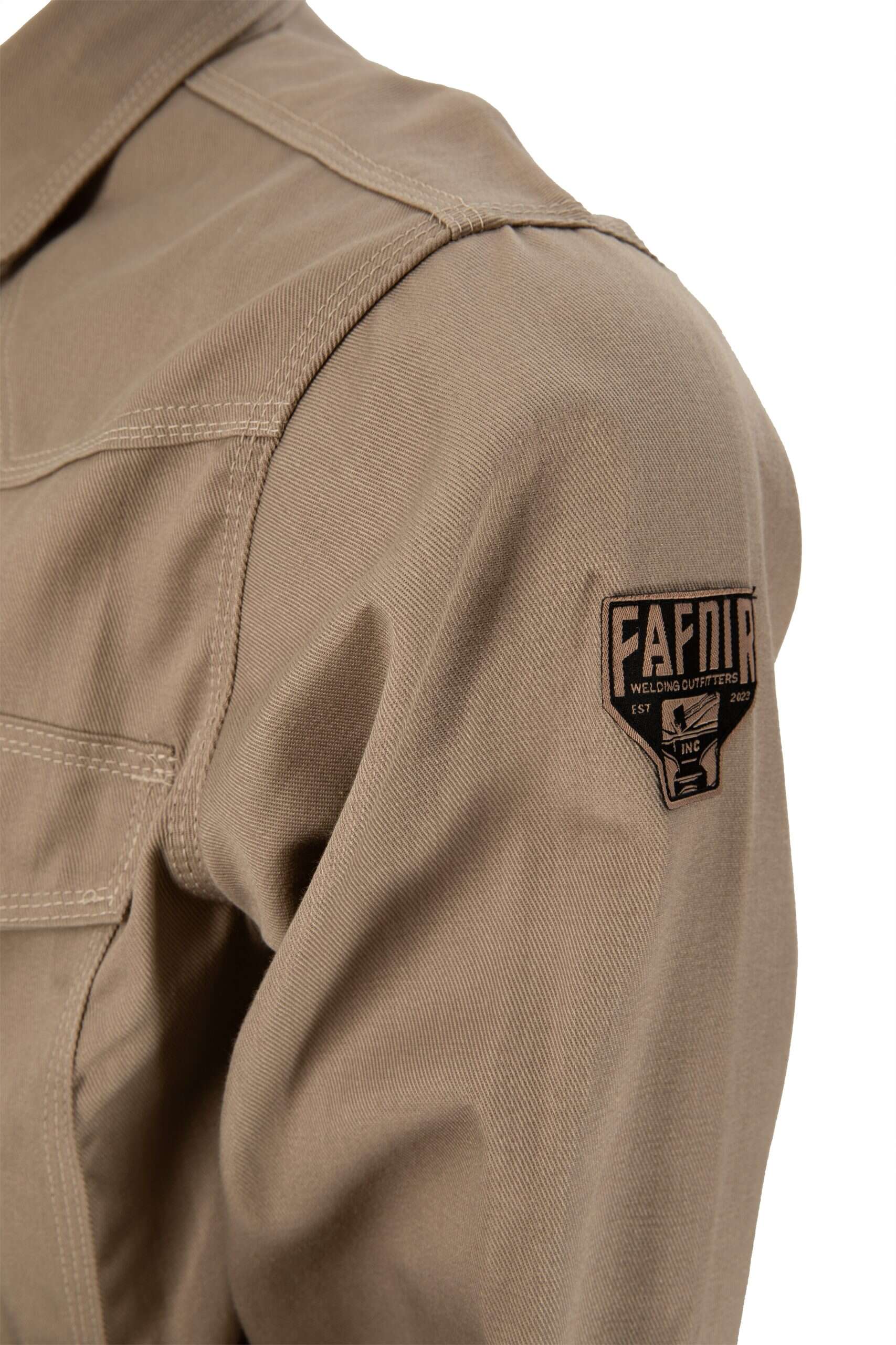 CAT2 FR Welding Shirt – Traditional Tan – NFPA 2112 Certified Workwear